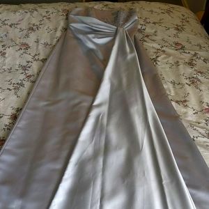 Silver Strapless Dress Size 6 David's Bridal